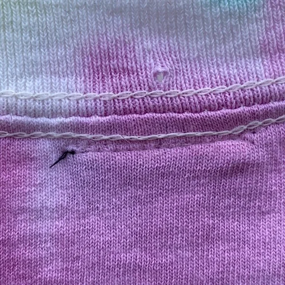 Day by Daydreamer Womens small short sleeve tiedye pink and green star tee - Picture 9 of 9